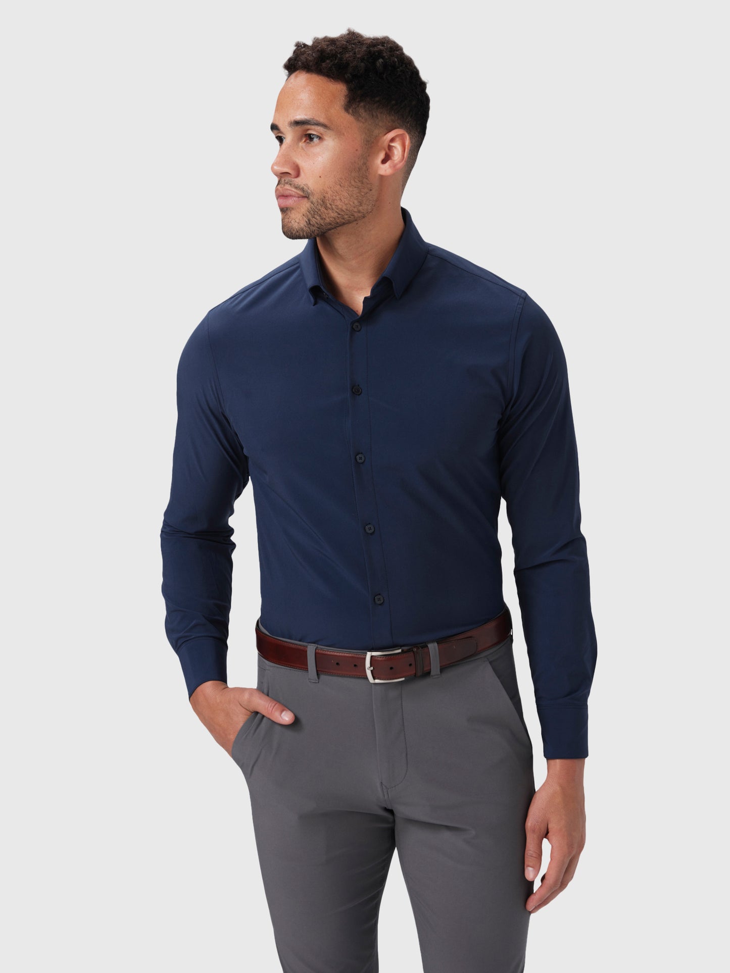 Mizzen+Main Men's Trim Leeward Dress Shirt - Saint Bernard