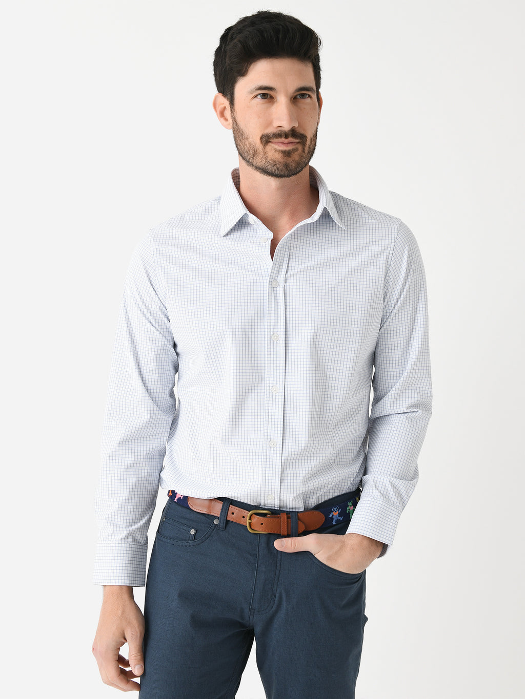 Mizzen+Main Men's Trim Leeward Formal Dress Shirt - Saint Bernard