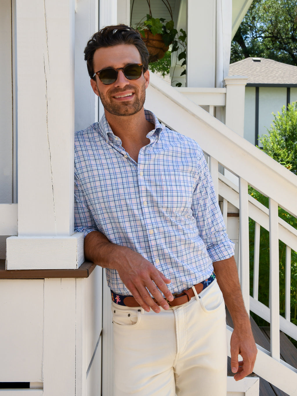 Mizzen+Main Men's Trim Leeward No Tuck Dress Shirt - Saint Bernard