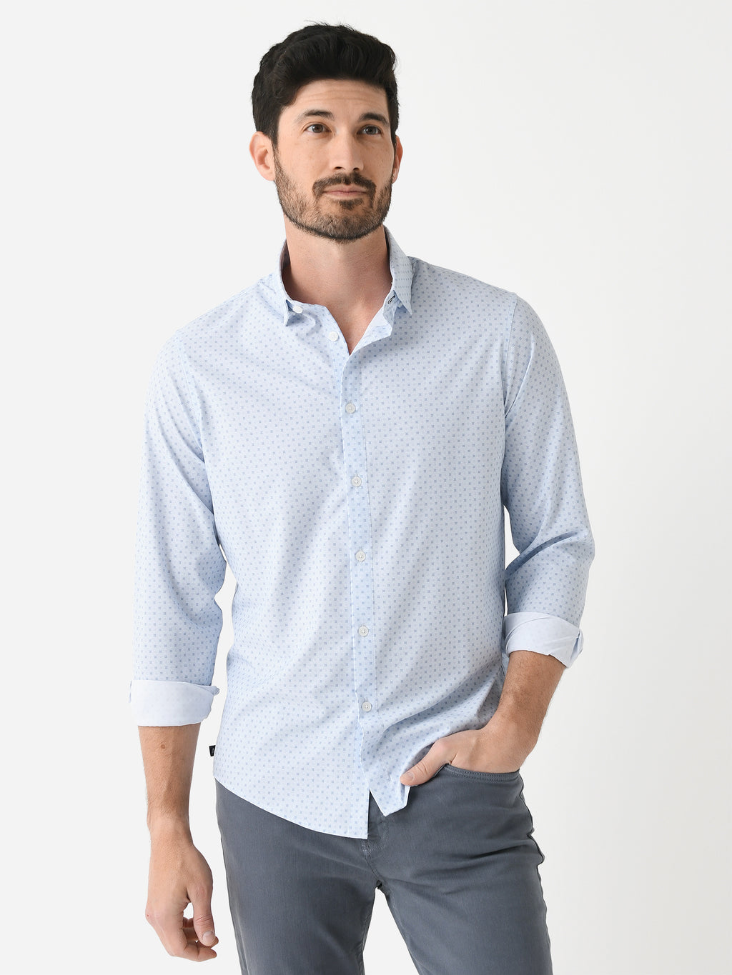 Mizzen+Main Men's Trim Leeward No Tuck Dress Shirt - Saint Bernard