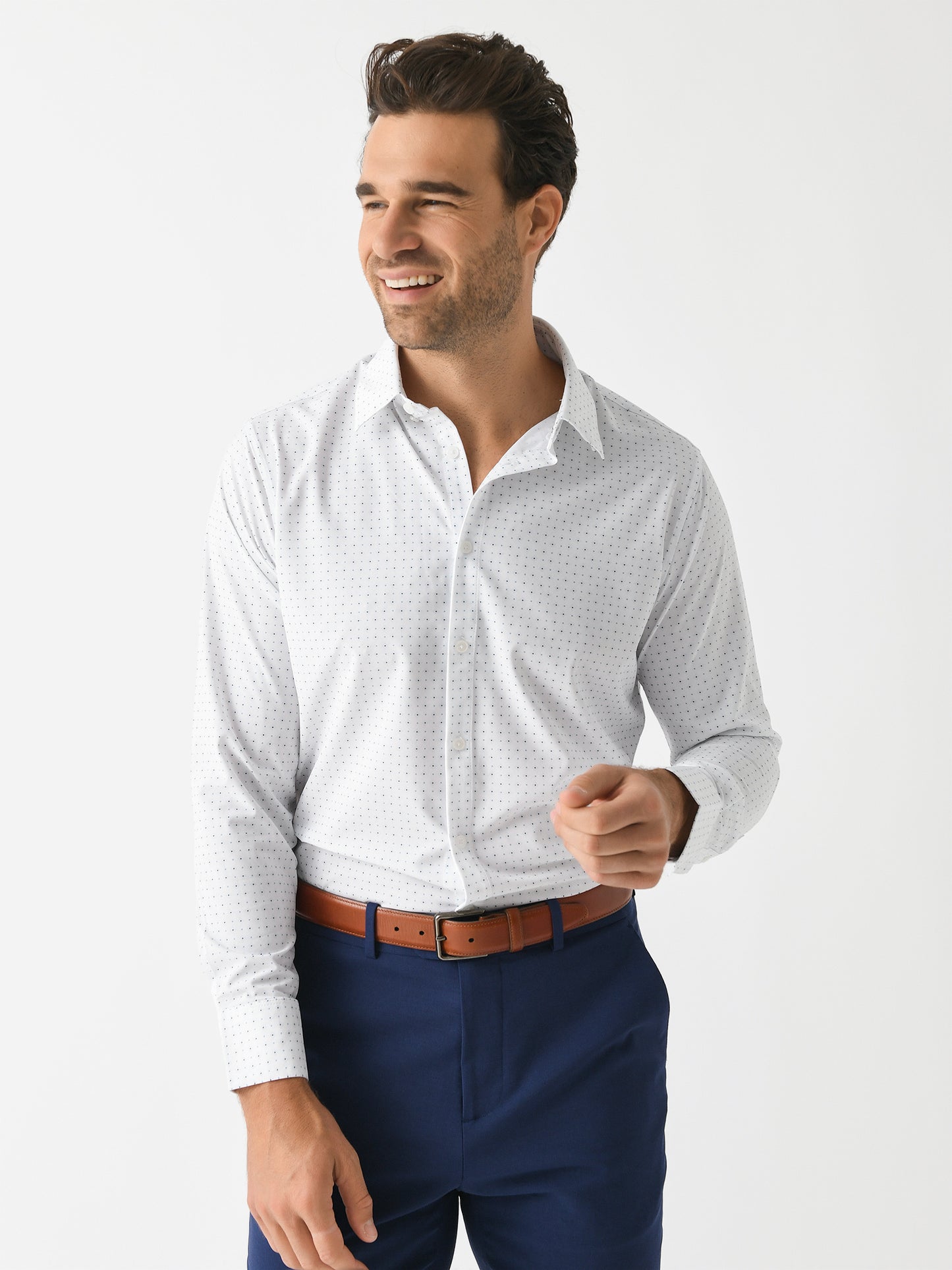 Mizzen+Main Men's Trim Leeward Dress Shirt - Saint Bernard