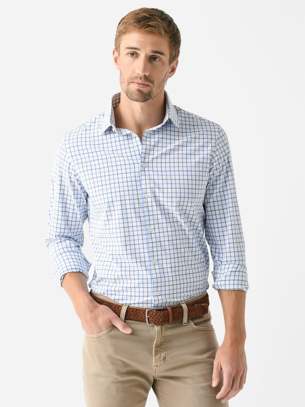 Mizzen+Main Men's Trim Leeward Dress Shirt - Saint Bernard
