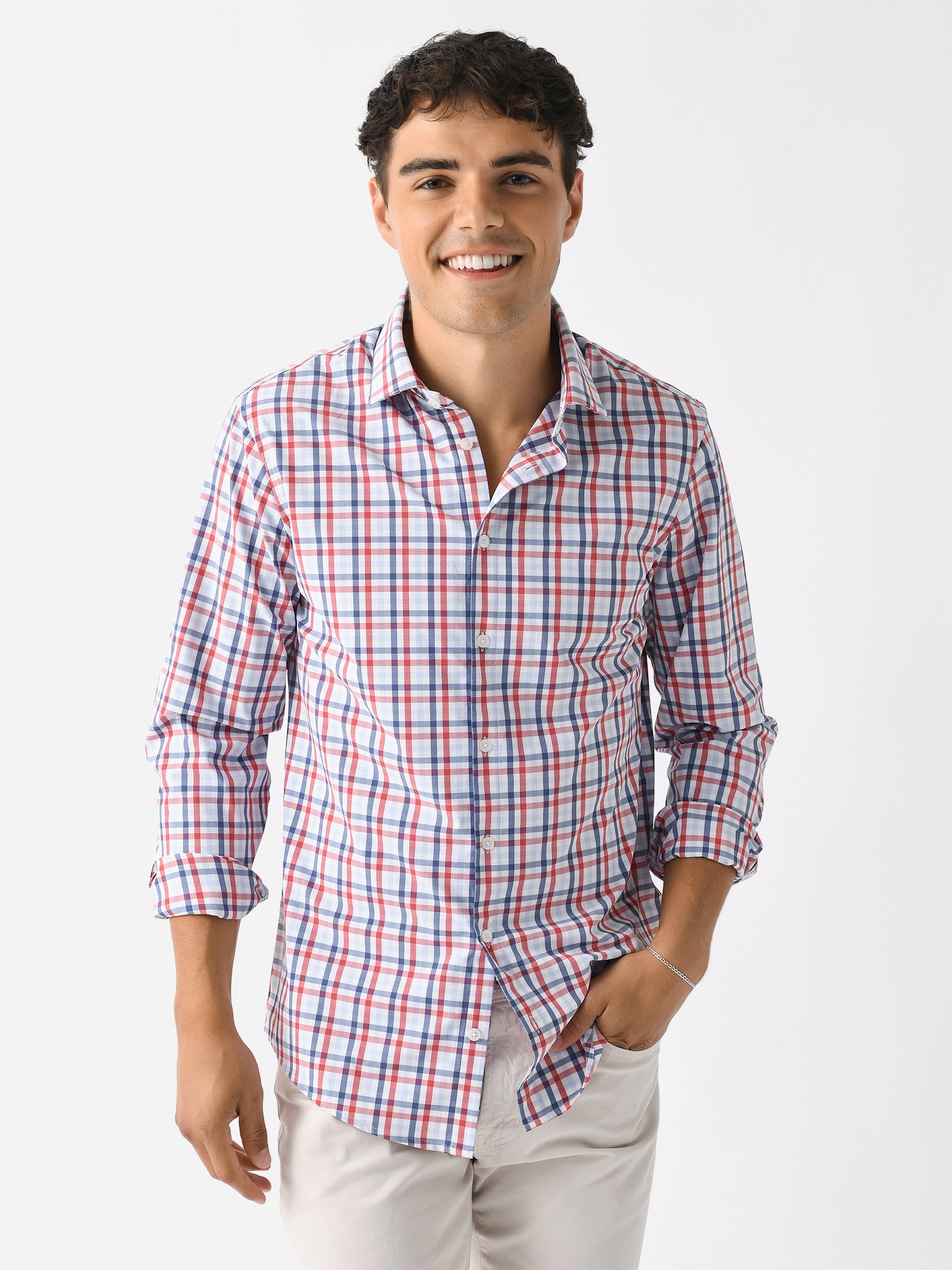 Mizzen+Main Men's Trim Leeward Dress Shirt - Saint Bernard