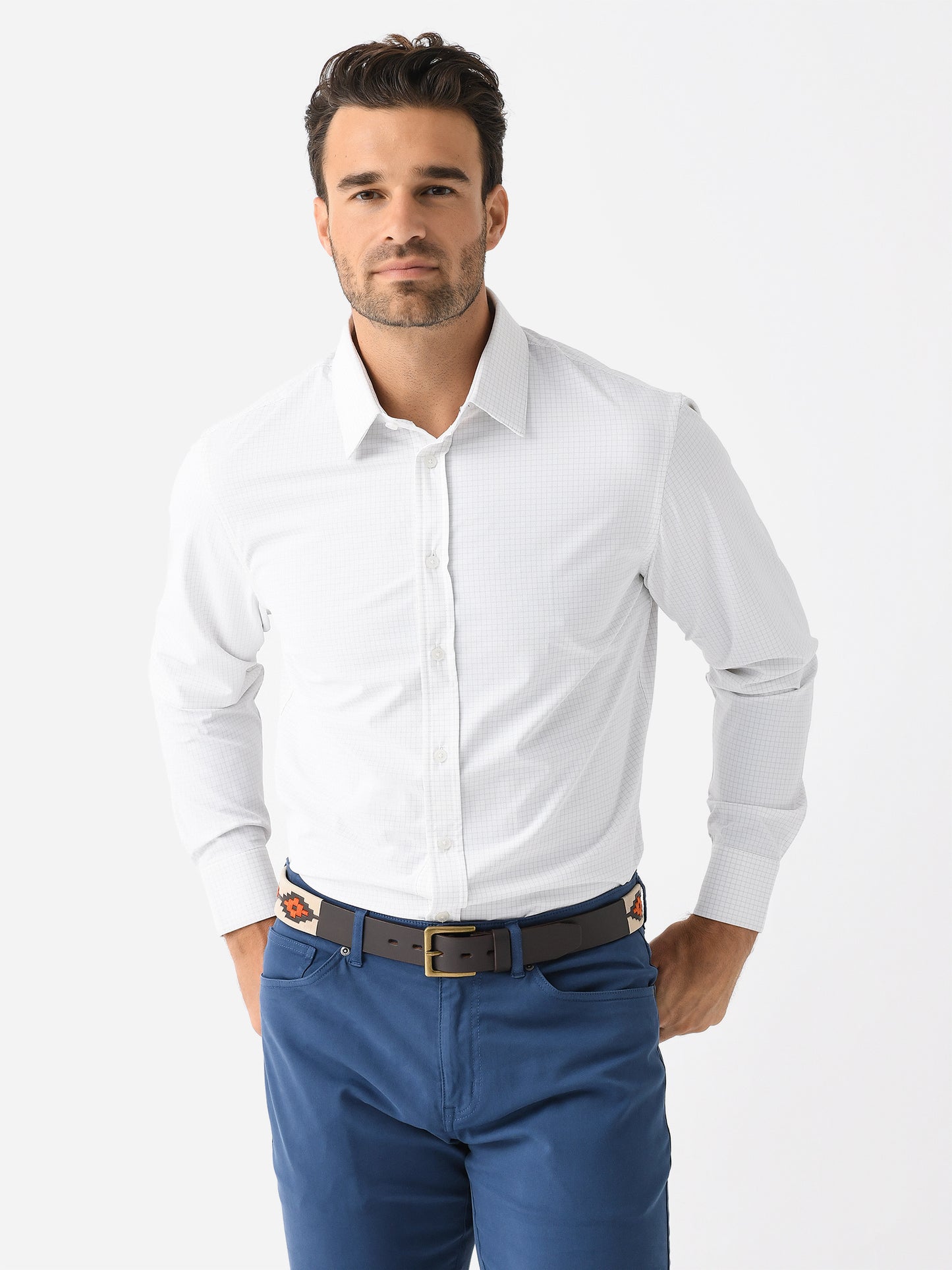 Mizzen+Main Men's Trim Leeward Formal Dress Shirt - Saint Bernard