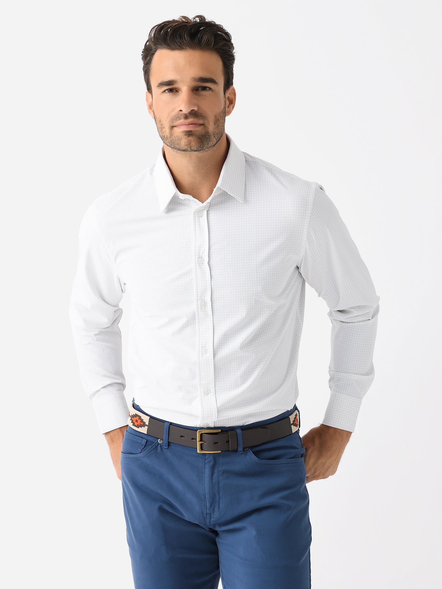 Mizzen+Main Men's Trim Leeward Formal Dress Shirt - Saint Bernard
