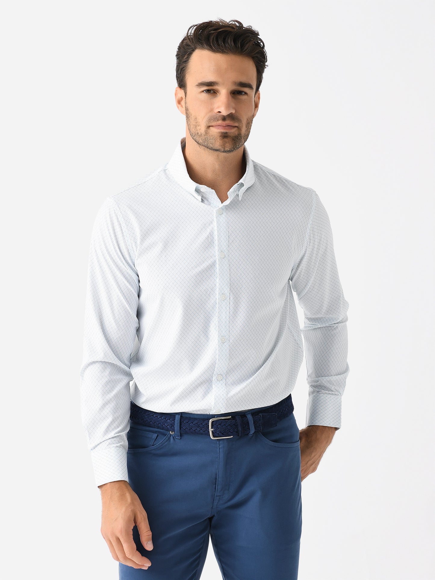 Mizzen+Main Men's Trim Leeward Dress Shirt - Saint Bernard