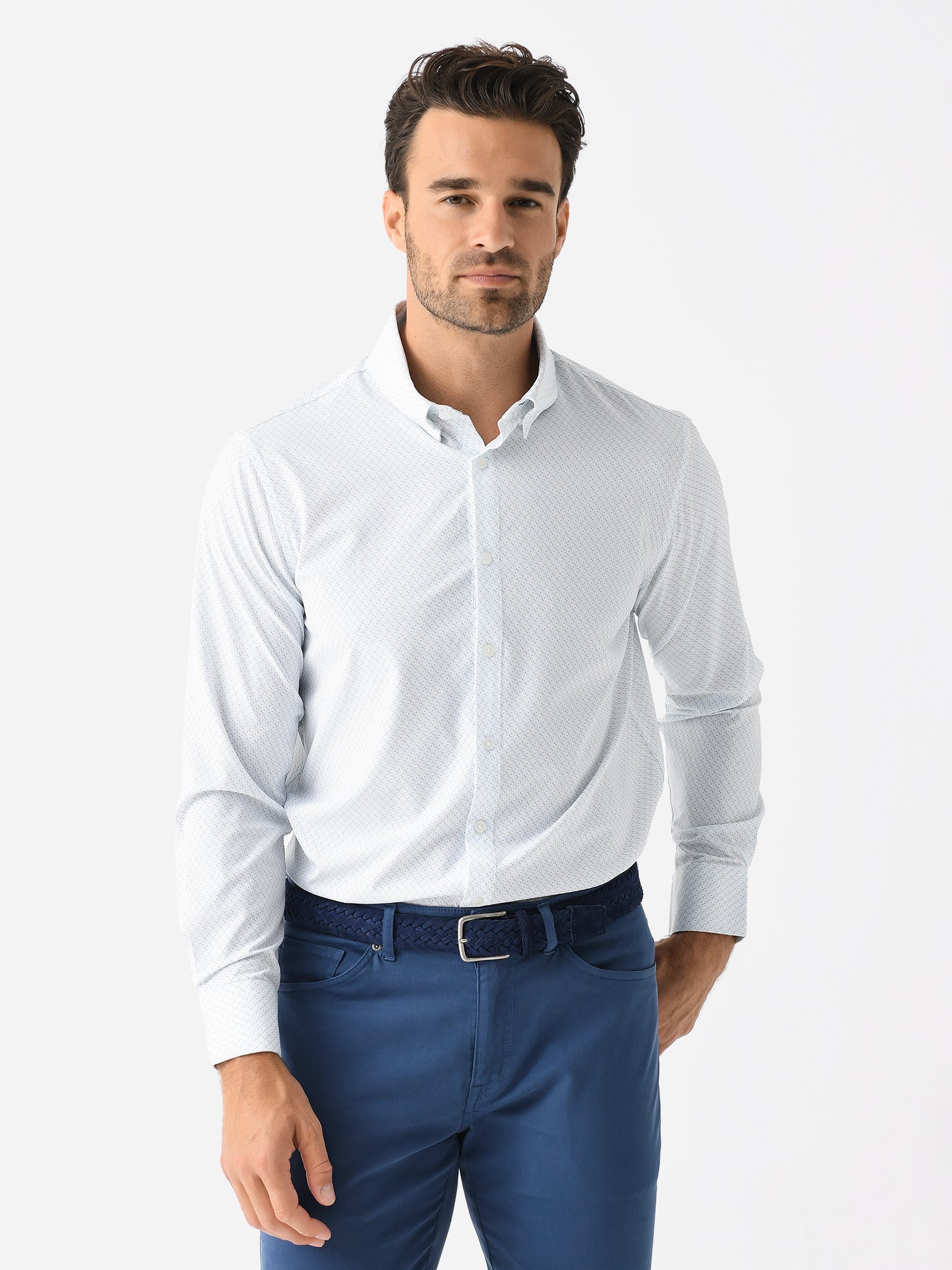 Mizzen+Main Men's Trim Leeward Dress Shirt - Saint Bernard
