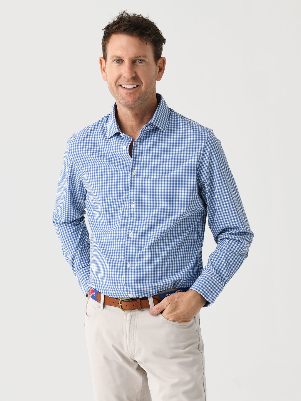 Mizzen+Main Men's Trim Leeward Dress Shirt - Saint Bernard