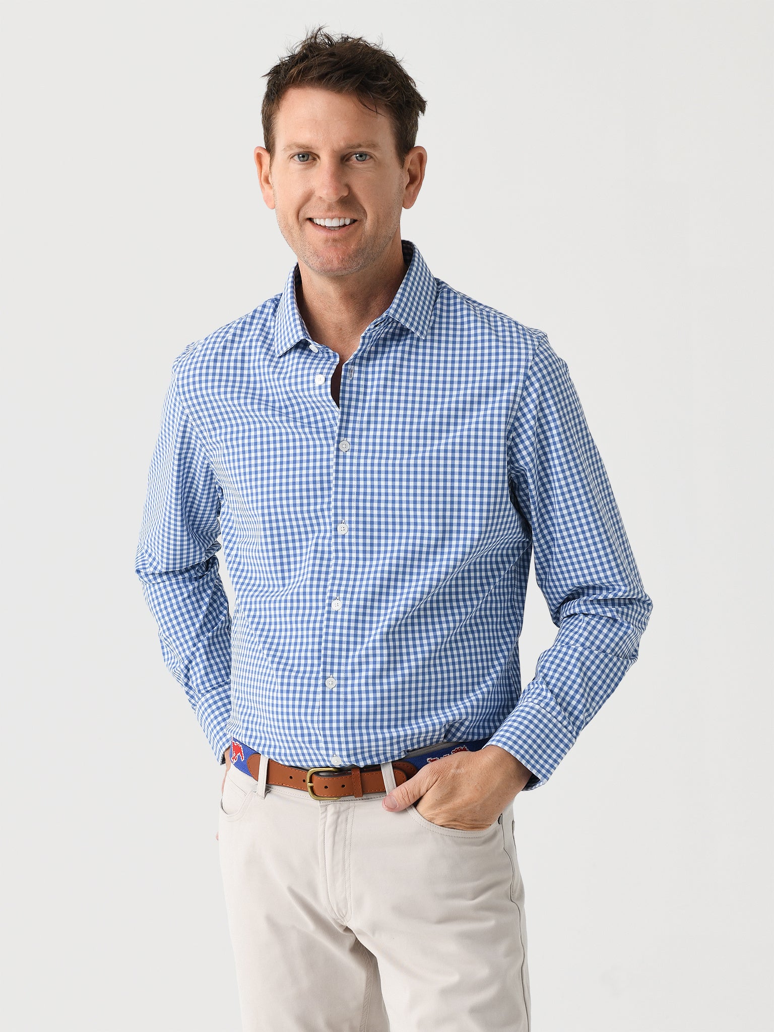 Mizzen+Main Men's Trim Leeward Dress Shirt - Saint Bernard