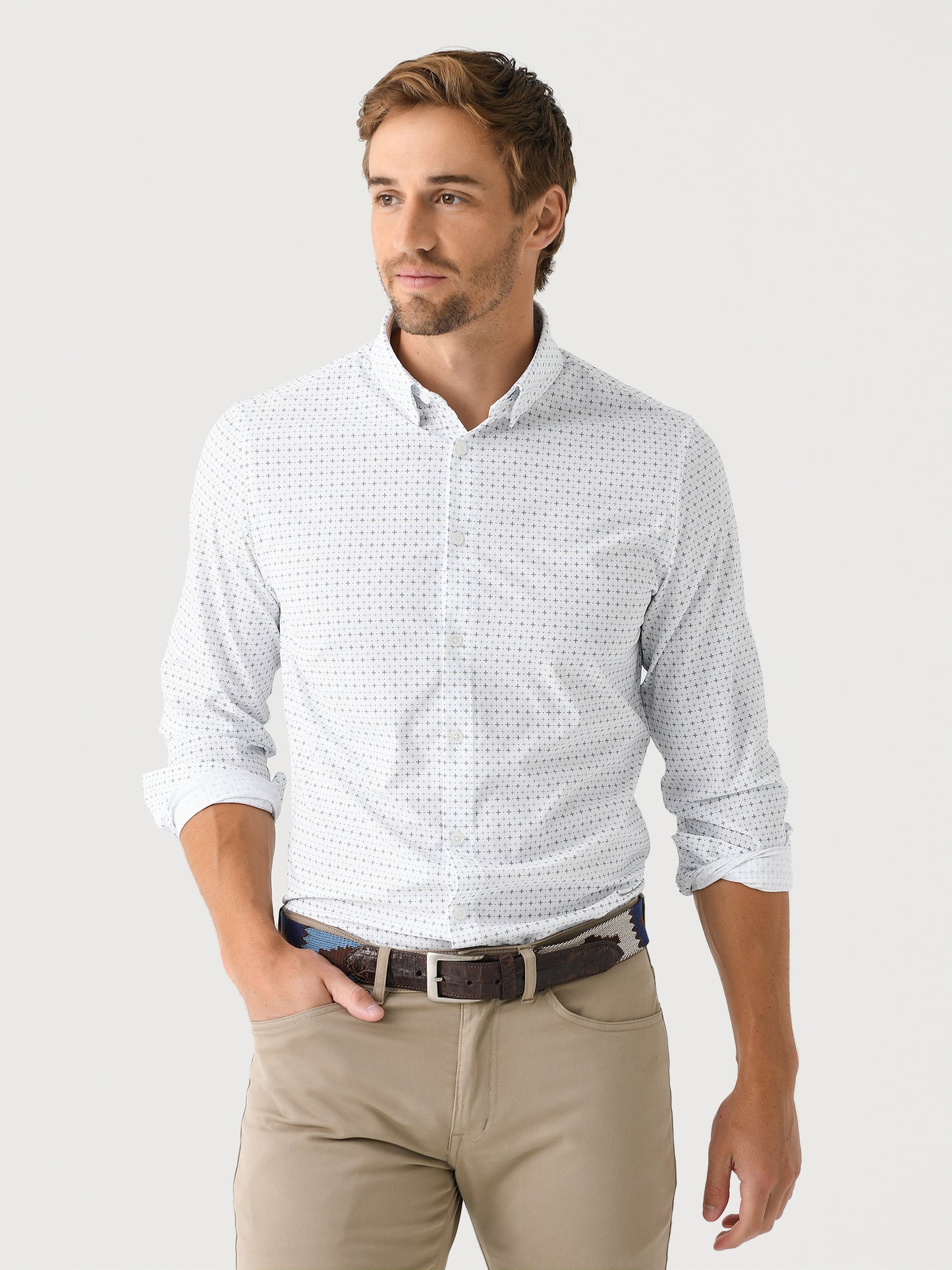 Mizzen+Main Men's Trim Leeward Dress Shirt - Saint Bernard