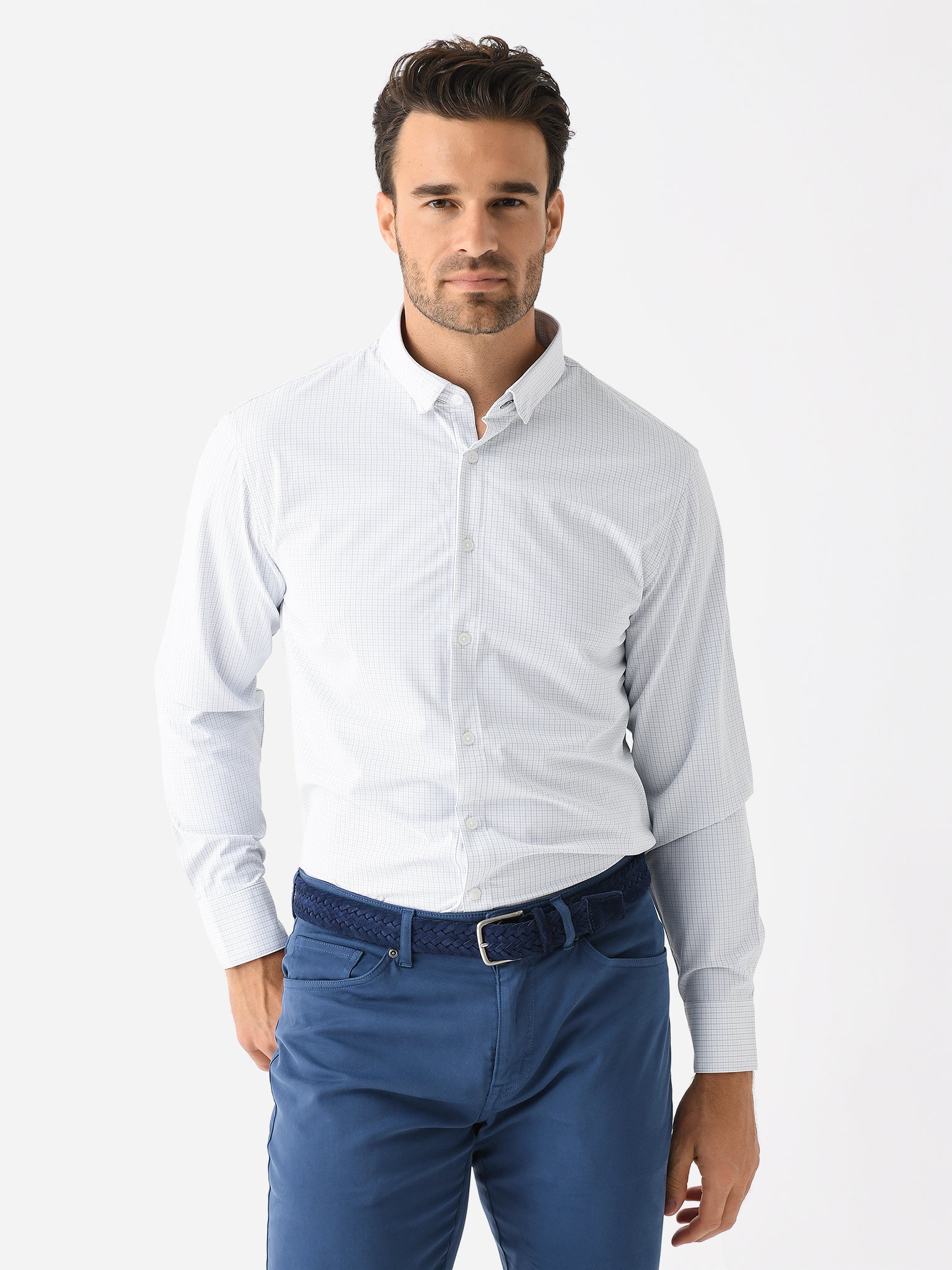 Mizzen+Main Men's Trim Leeward No Tuck Dress Shirt - Saint Bernard