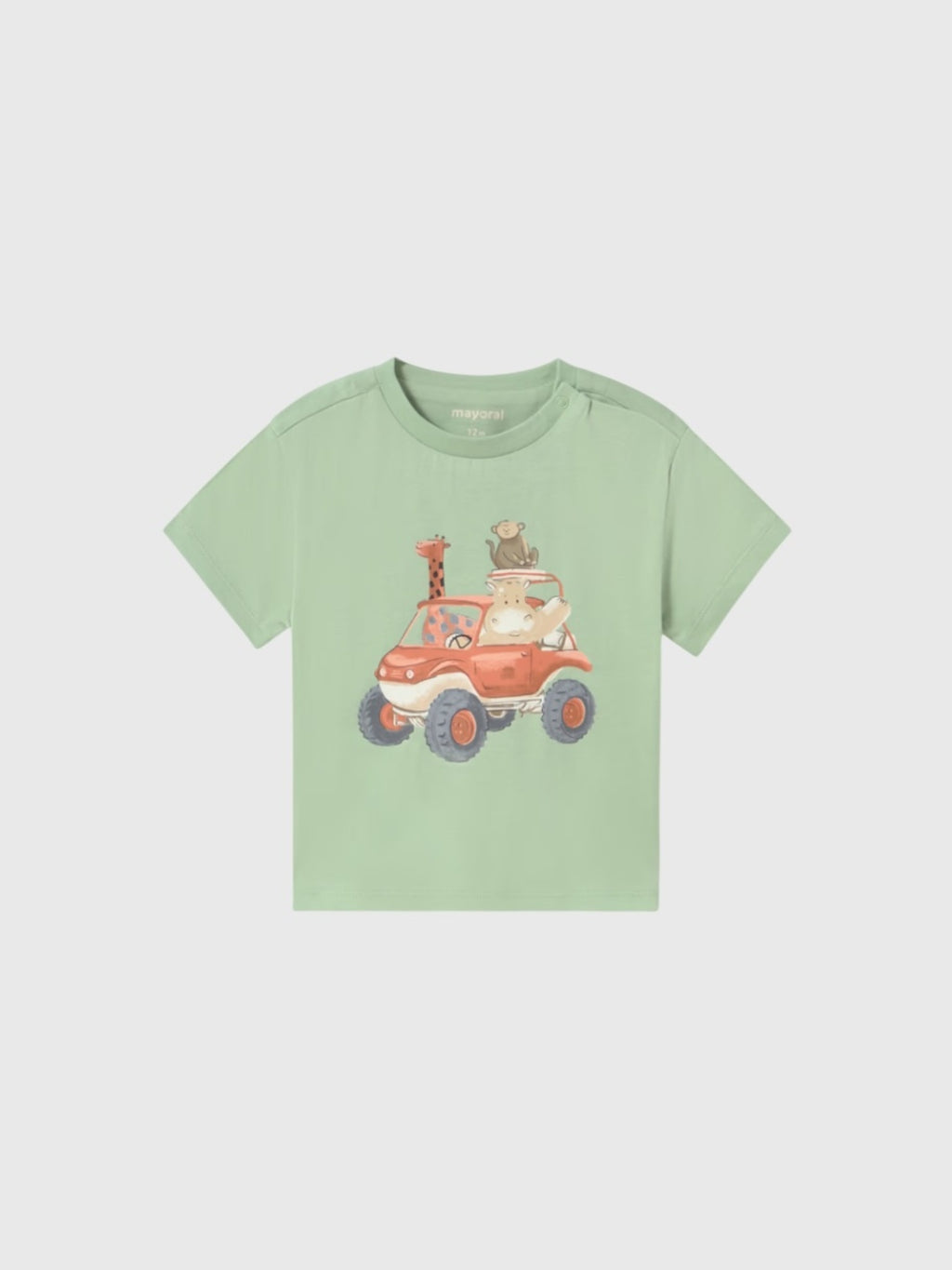 Mayoral Baby Boys' Zoo Car Graphic T-shirt - Saint Bernard