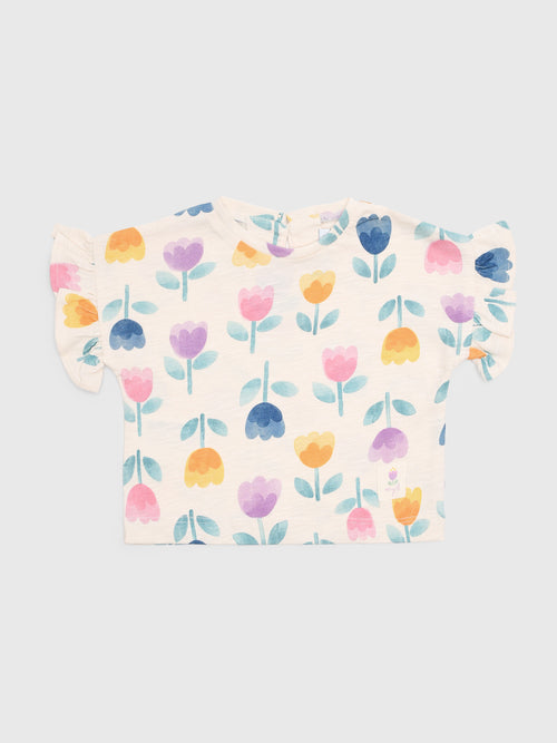 Mayoral Baby Girls' Printed Short Sleeve T-Shirt