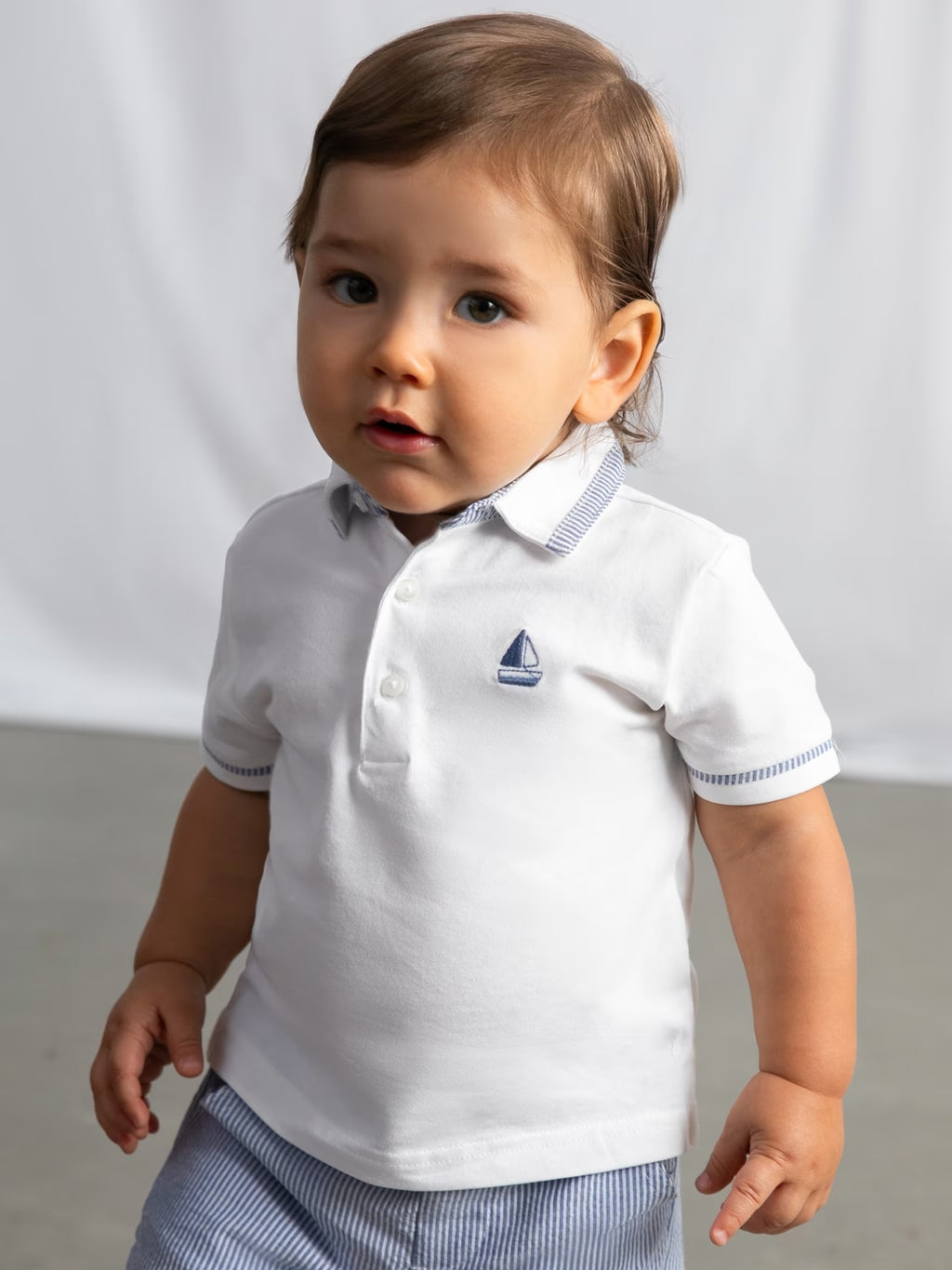Mayoral Baby Boys' Sailboat Polo Shirt - Saint Bernard