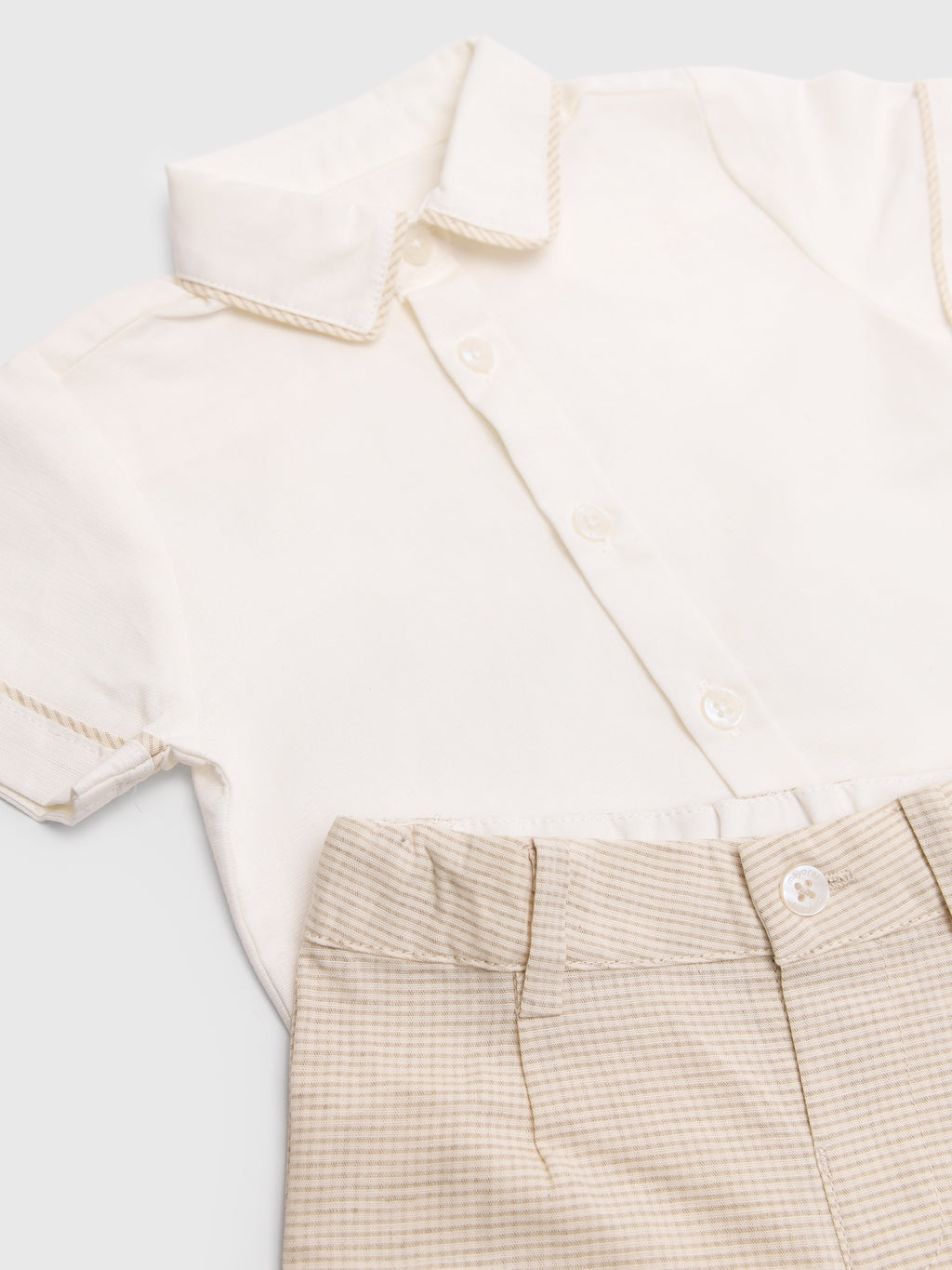 Mayoral Baby Boys' Linen Bermuda Set - Saint Bernard