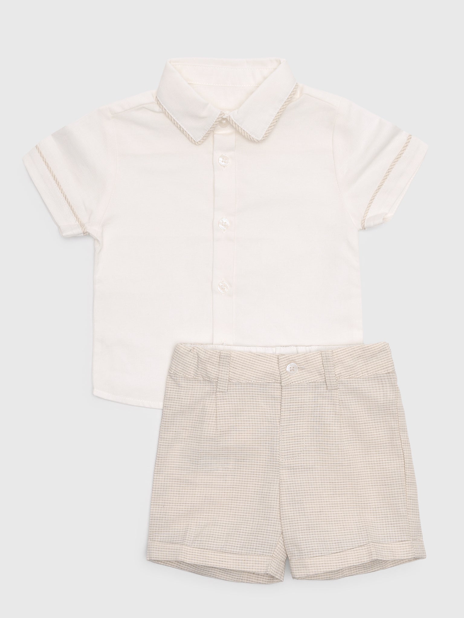 Mayoral Baby Boys' Linen Bermuda Set - Saint Bernard