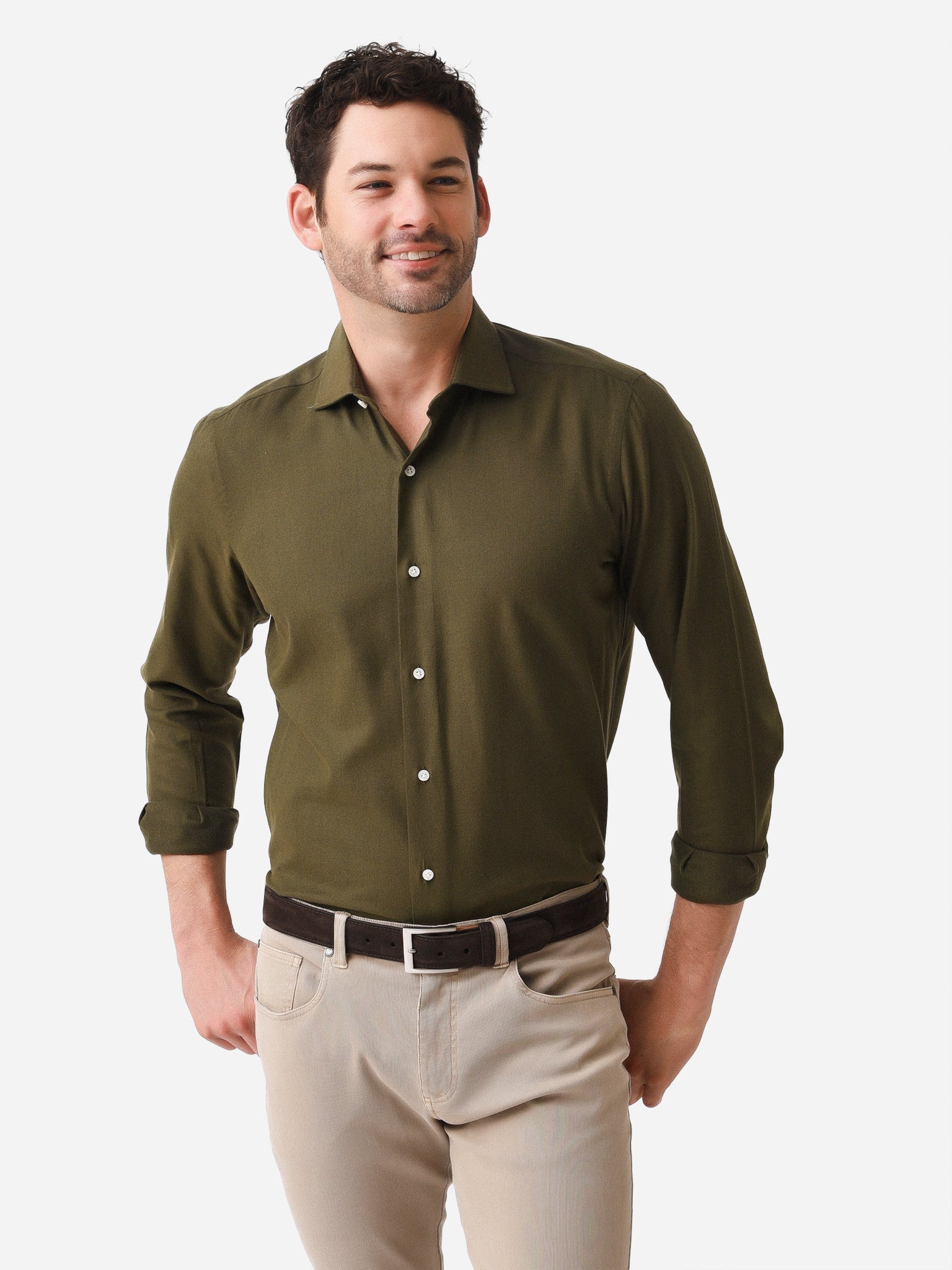 Maria Santangelo Men's Cotton Woven Shirt - Saint Bernard