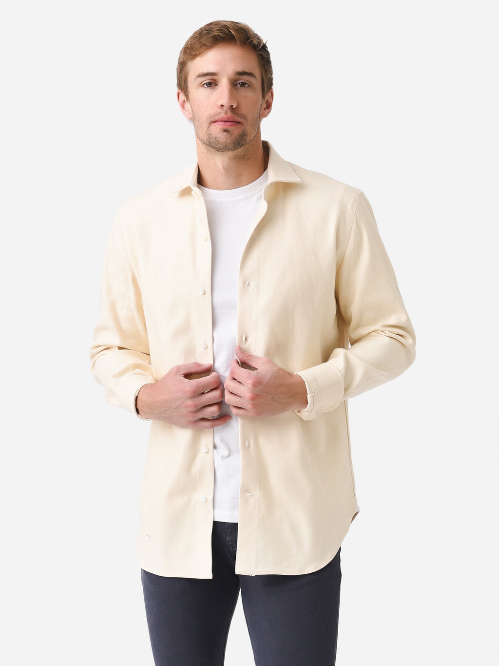 Maria Santangelo Men's Cotton Woven Shirt - Saint Bernard