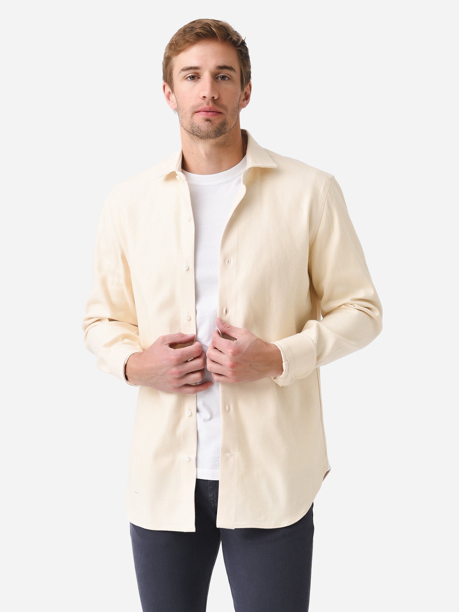 Maria Santangelo Men's Cotton Woven Shirt - Saint Bernard