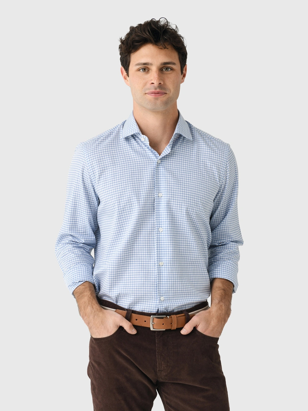 Maria Santangelo Men's Plaid Woven Shirt