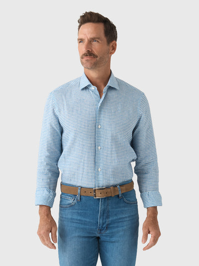 Maria Santangelo Men's Check Woven Shirt - Saint Bernard