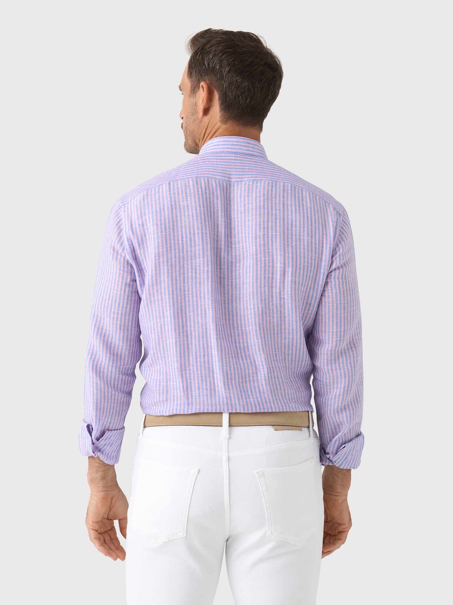 Maria Santangelo Men's Stripe Woven Shirt - Saint Bernard