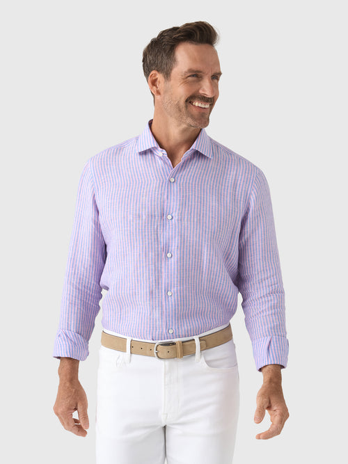 Maria Santangelo Men's Stripe Woven Shirt