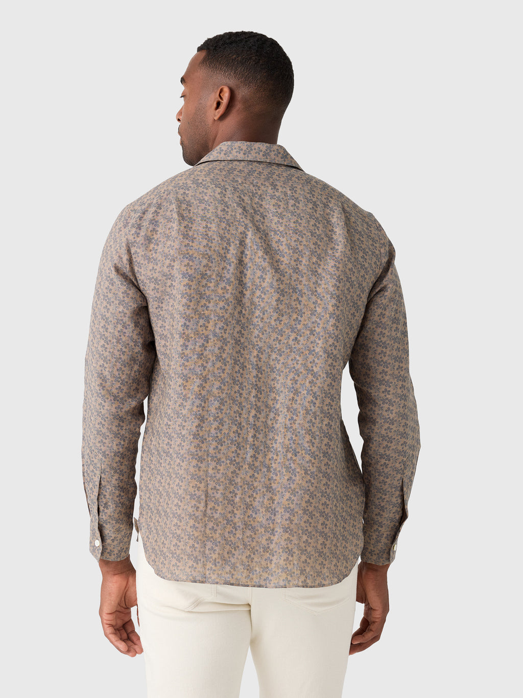 Maria Santangelo Men's Pattern Woven Camp Shirt - Saint Bernard