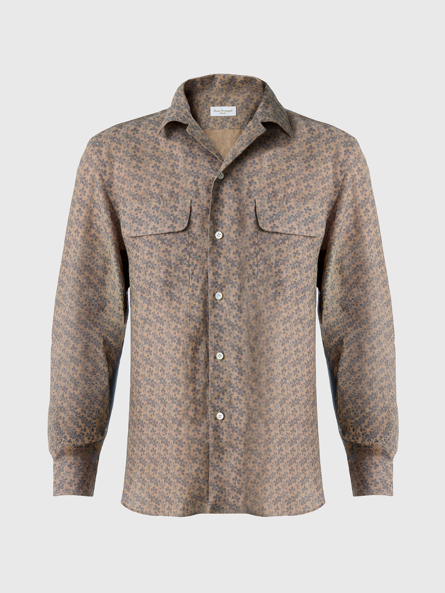 Maria Santangelo Men's Pattern Woven Camp Shirt