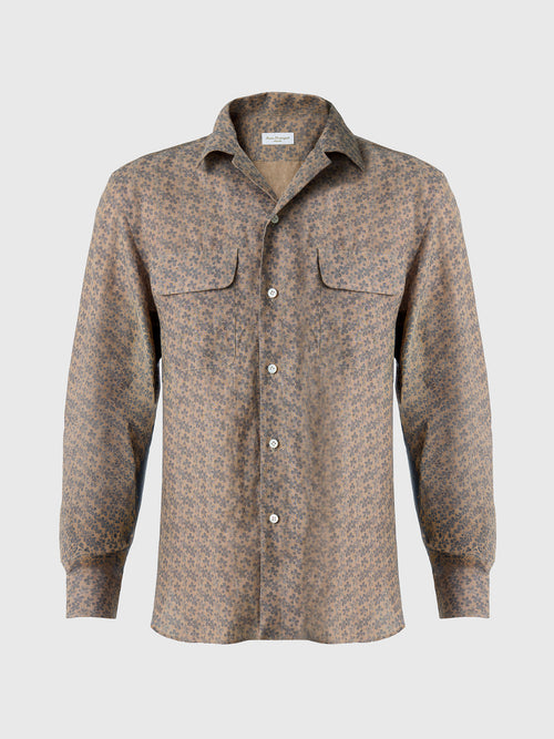 Maria Santangelo Men's Pattern Woven Camp Shirt