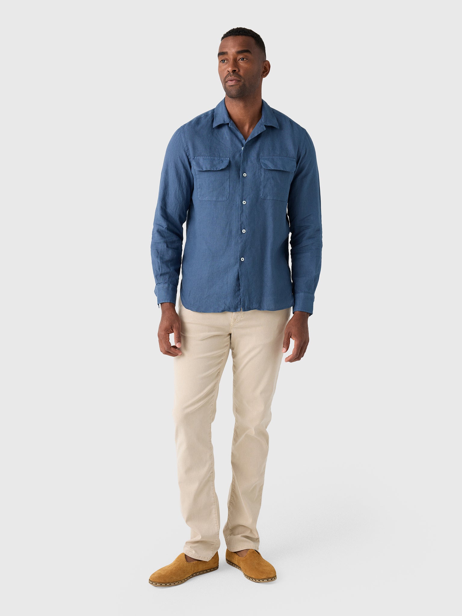 Maria Santangelo Men's Woven Camp Shirt - Saint Bernard