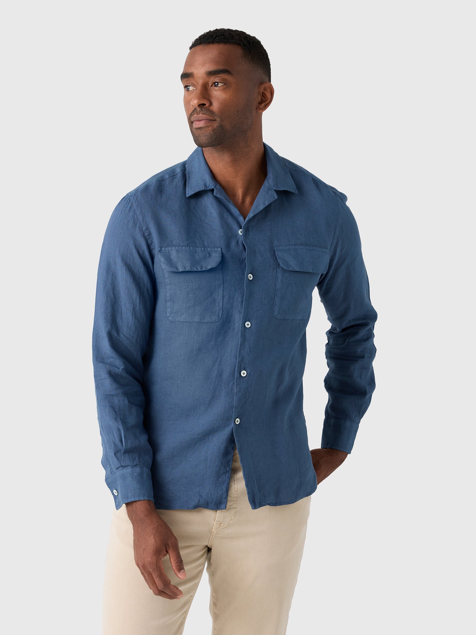 Maria Santangelo Men's Woven Camp Shirt - Saint Bernard