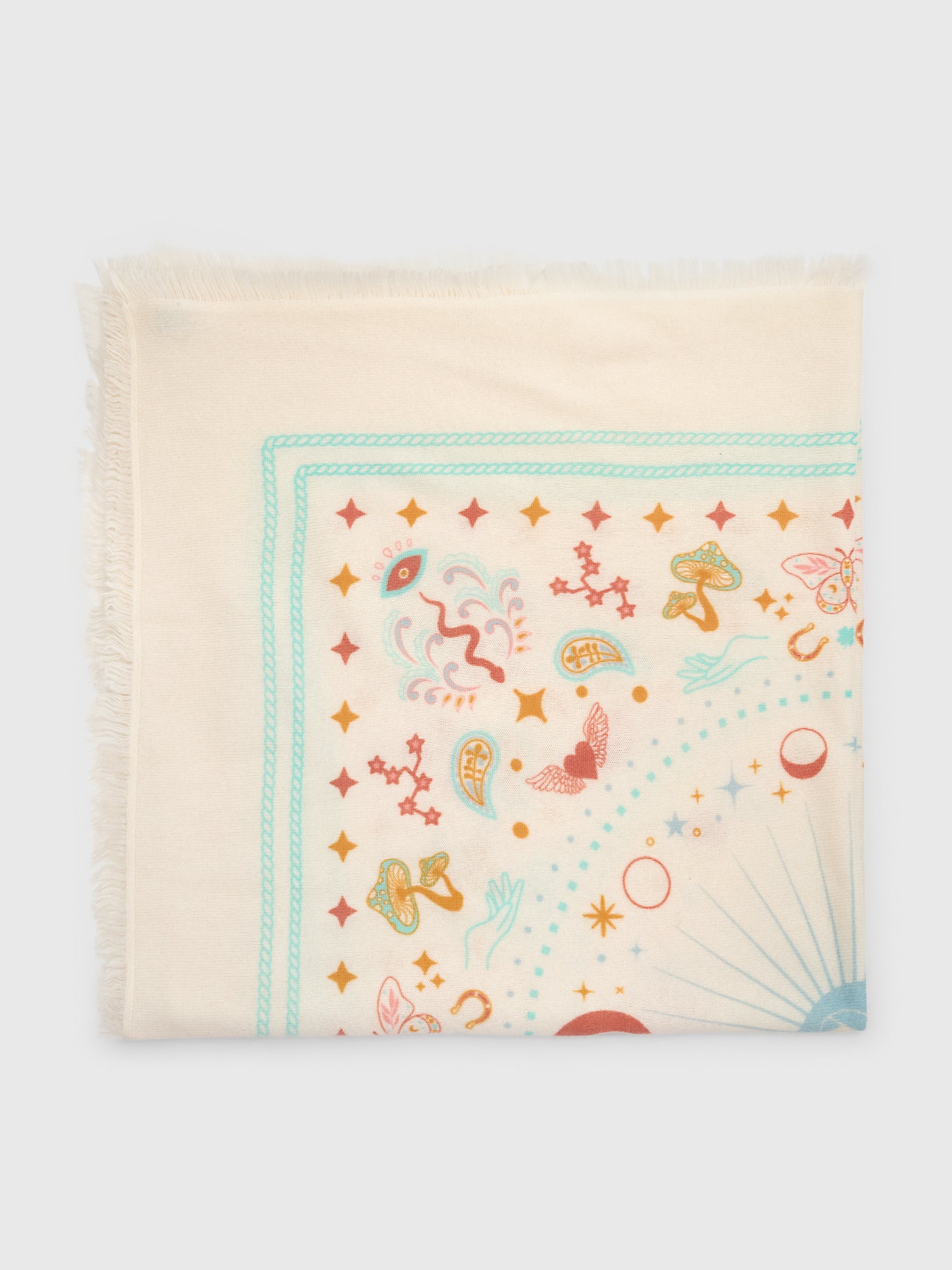 Freya Women's Cosmic Rodeo Cashmere Bandana Sweater Wrap - Saint Bernard