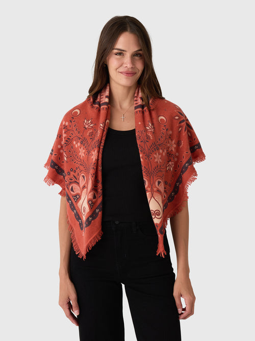 Freya Women's Celestial Bird Cashmere Bandana Sweater Wrap - Saint Bernard