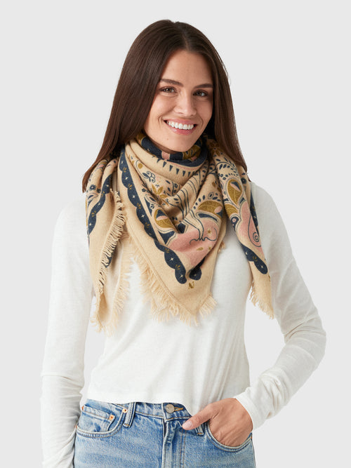 Freya Women's Celestial Bird Cashmere Bandana Sweater Wrap