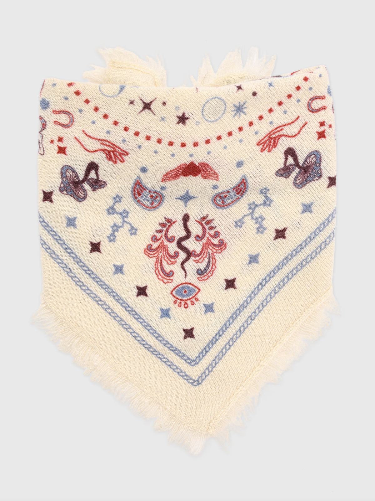 Freya Women's Mini Cosmic Rodeo Cashmere Bandana Scarf - Saint Bernard
