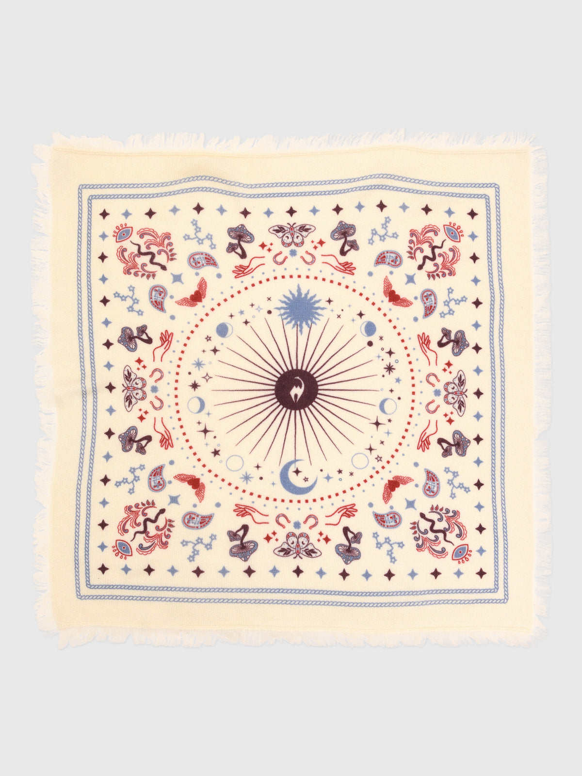 Freya Women's Mini Cosmic Rodeo Cashmere Bandana Scarf - Saint Bernard