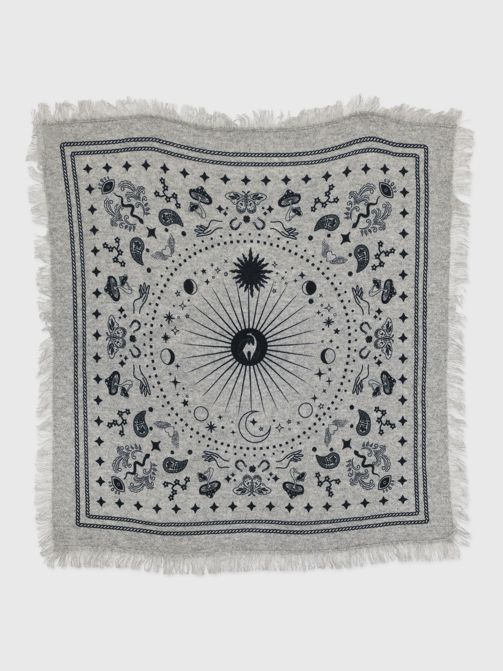 Freya Women's Mini Cosmic Rodeo Cashmere Bandana Scarf - Saint Bernard
