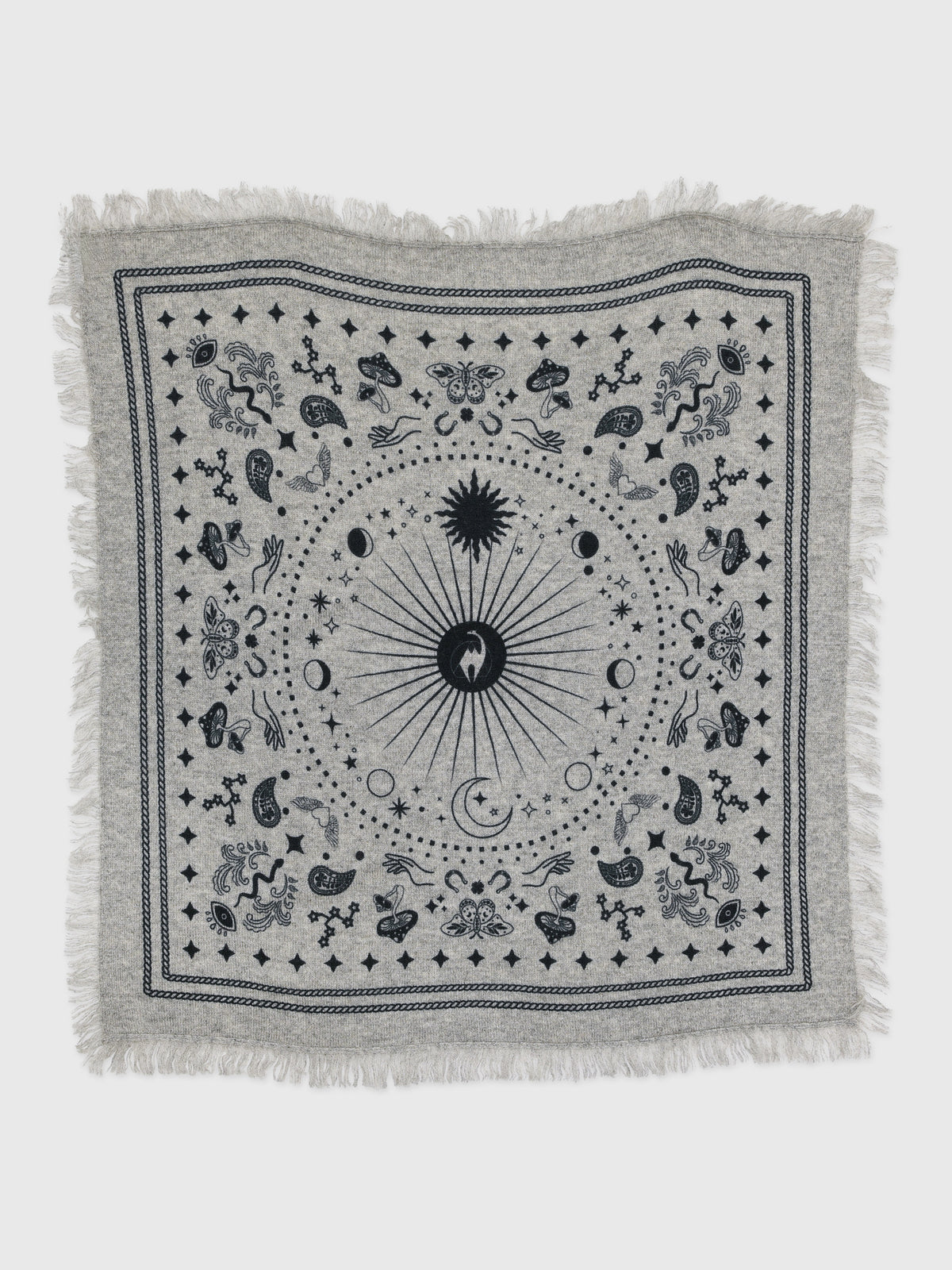 Freya Women's Mini Cosmic Rodeo Cashmere Bandana Scarf - Saint Bernard