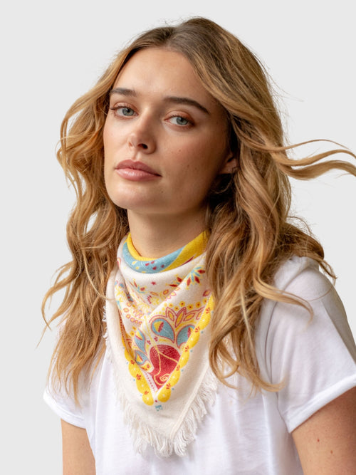 Freya Women's Mini Celestial Bird Cashmere Bandana Scarf