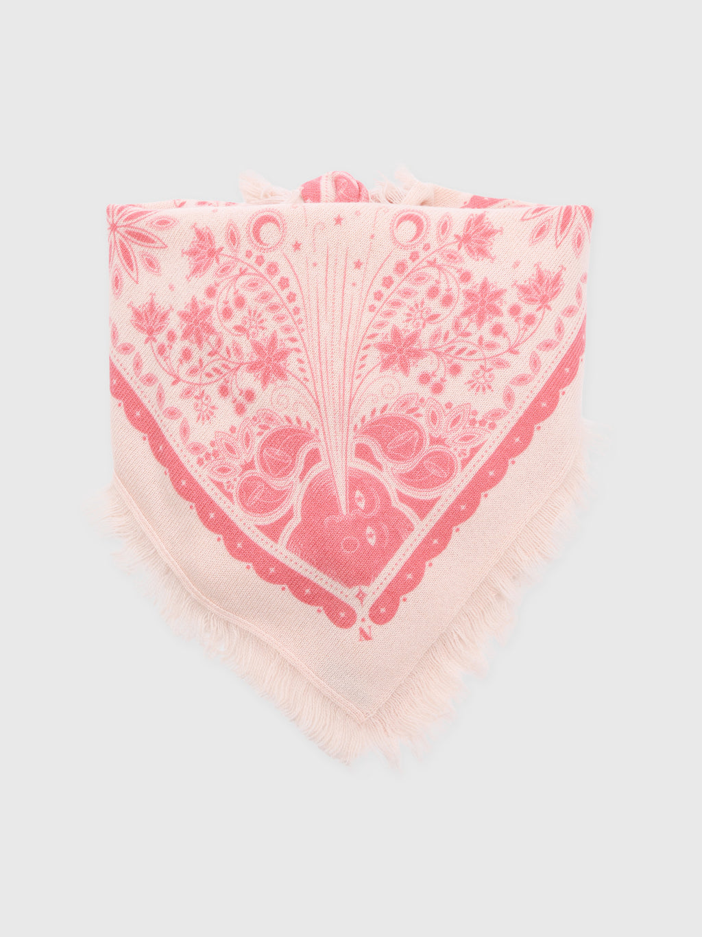 Freya Women's Mini Celestial Bird Cashmere Bandana Scarf - Saint Bernard