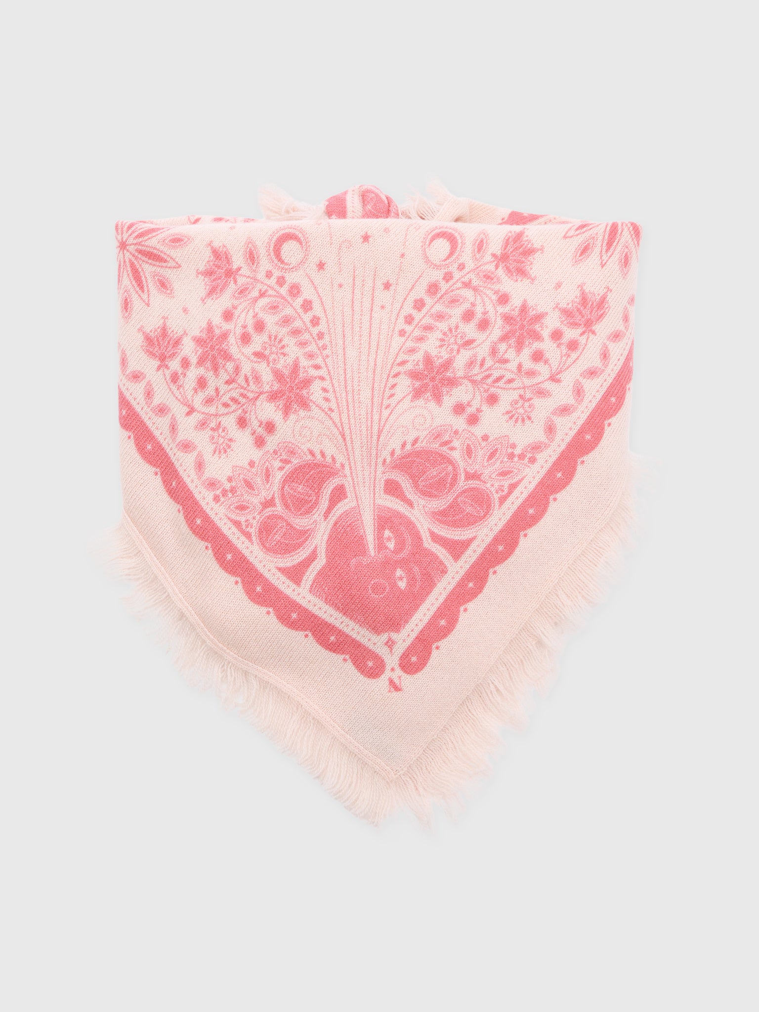 Freya Women's Mini Celestial Bird Cashmere Bandana Scarf - Saint Bernard