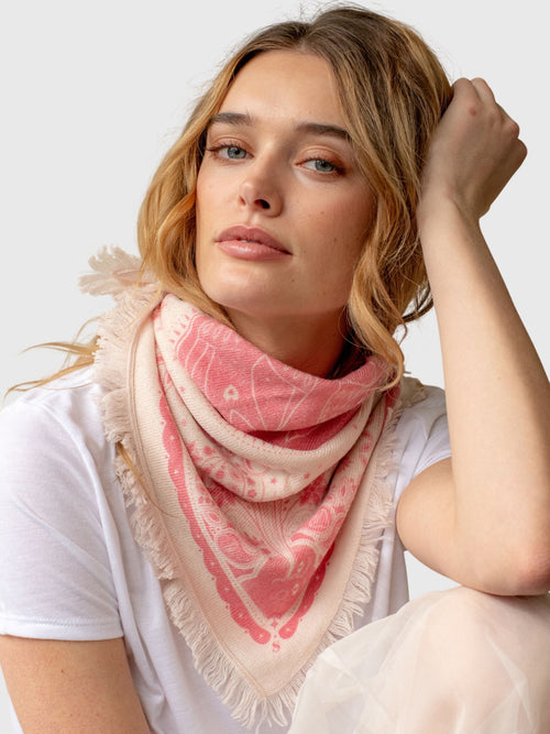 Freya Women's Mini Celestial Bird Cashmere Bandana Scarf