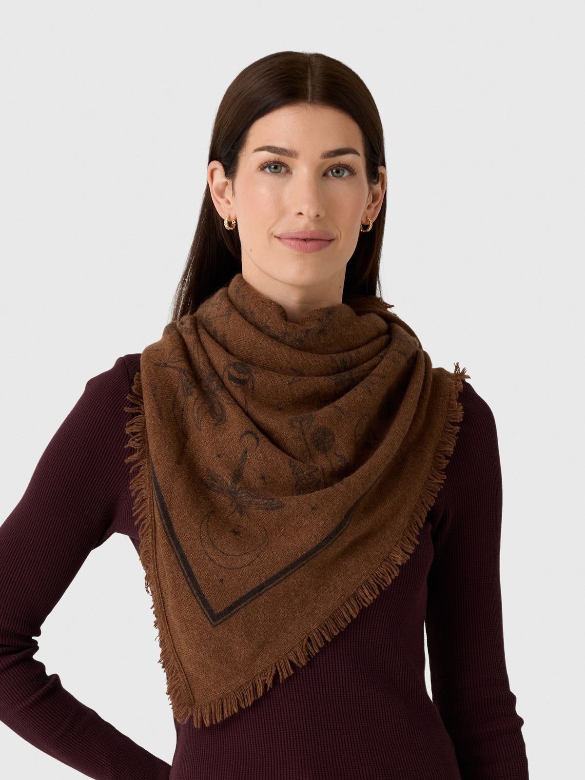 Freya Women's Gaia Cashmere Bandana Sweater Wrap - Saint Bernard