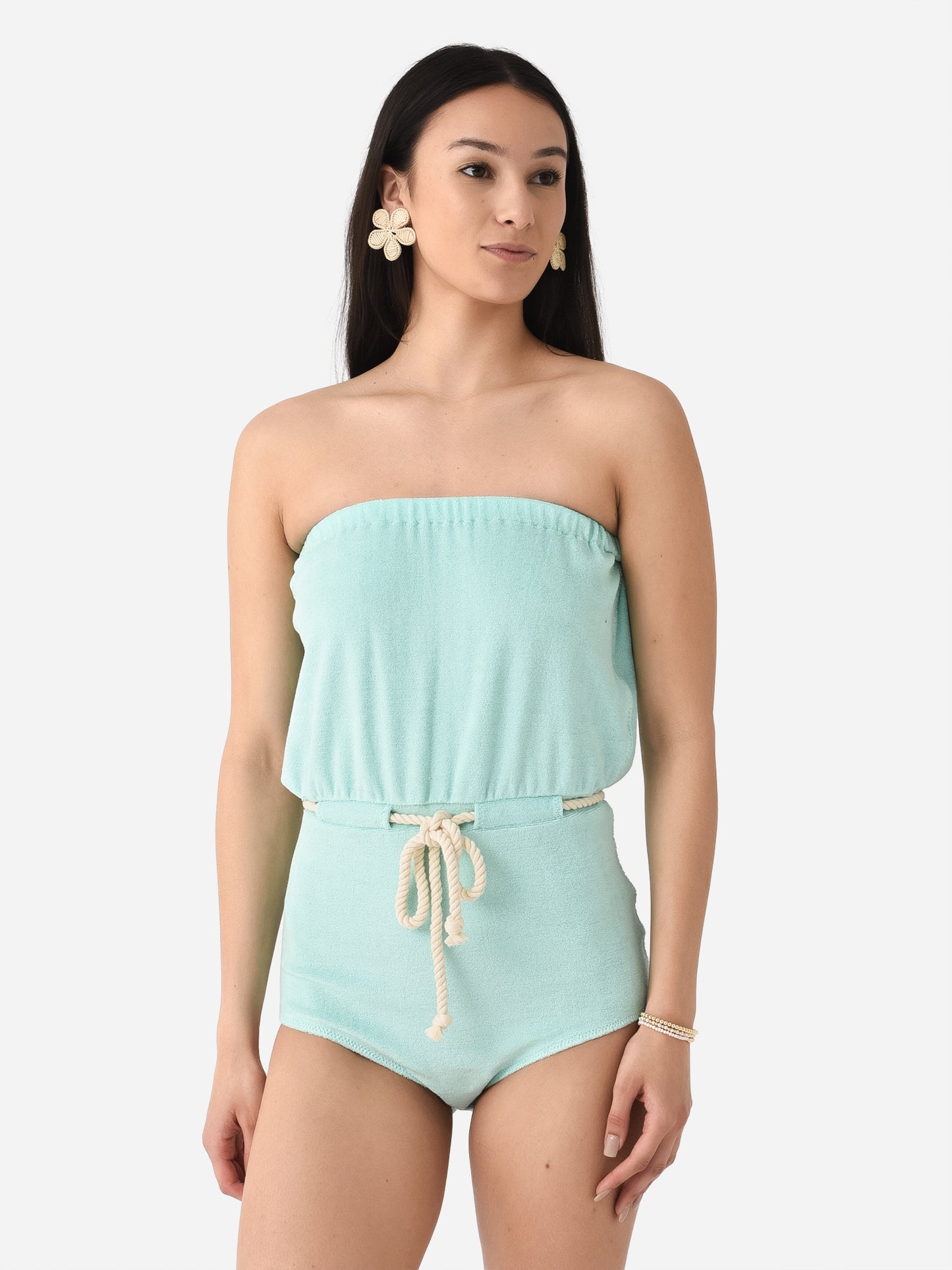 Lisa Marie Fernandez Women's Victor Drawstring Maillot Swimsuit - Saint Bernard