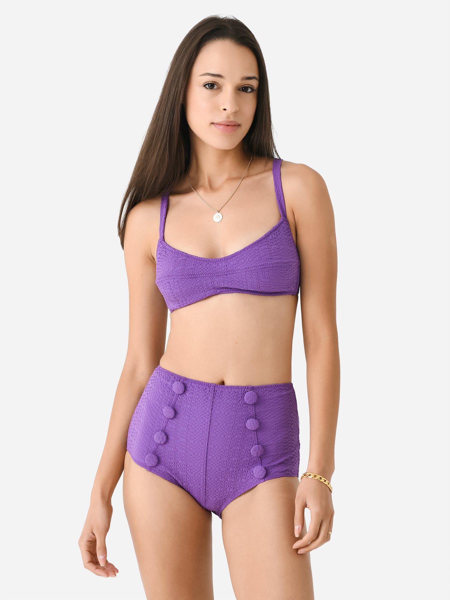 Lisa Marie Fernandez Women's Balconette High Waisted Bikini Set