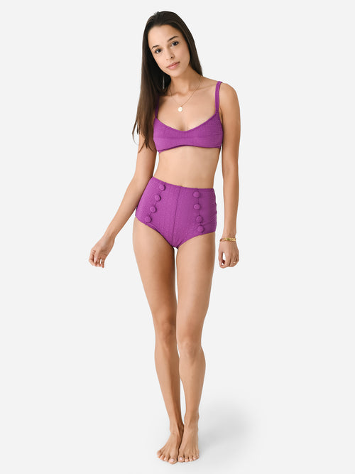 Lisa Marie Fernandez Women's Balconette High Waisted Bikini Set