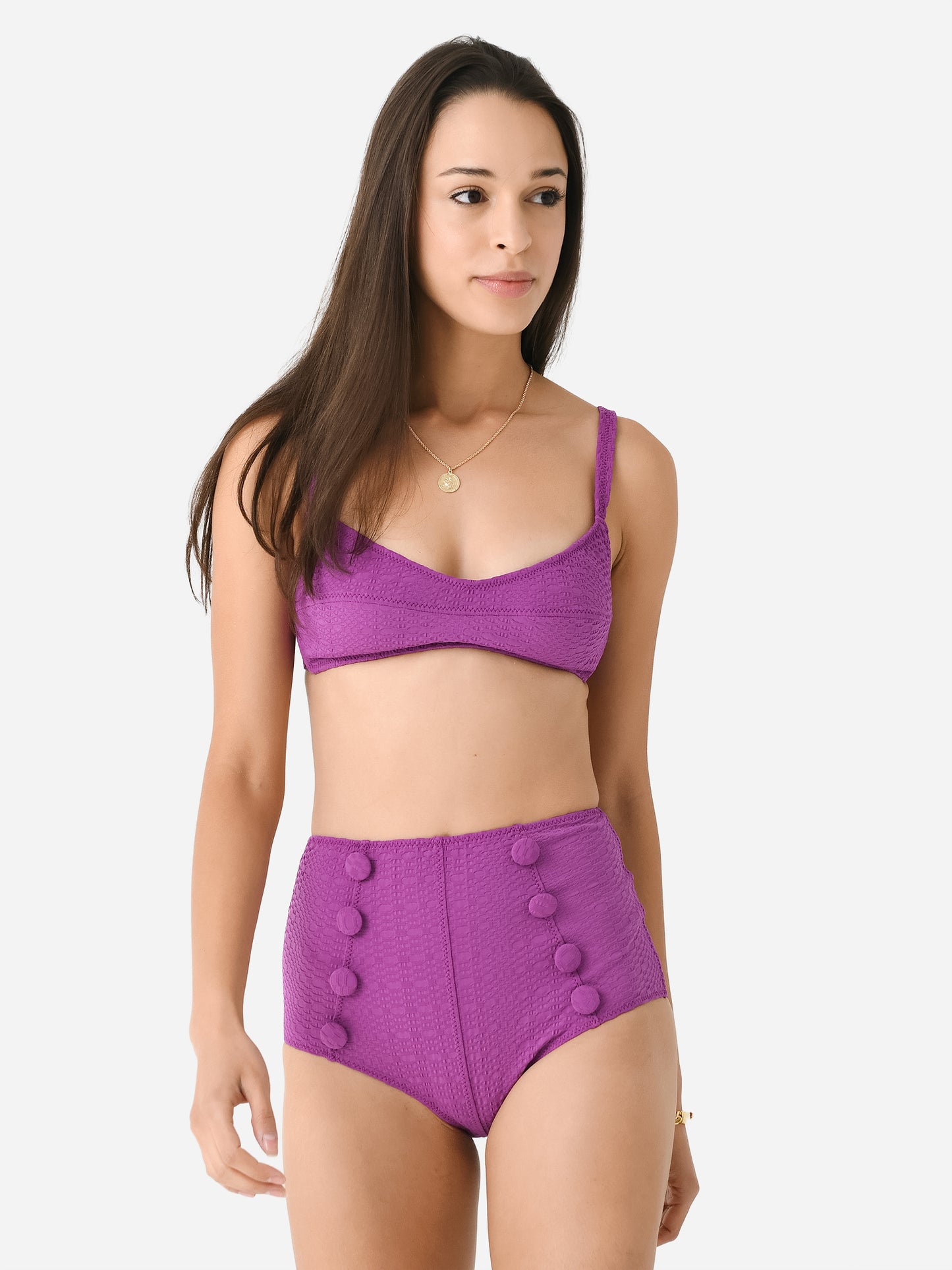 Lisa Marie Fernandez Women's Balconette High Waisted Bikini Set