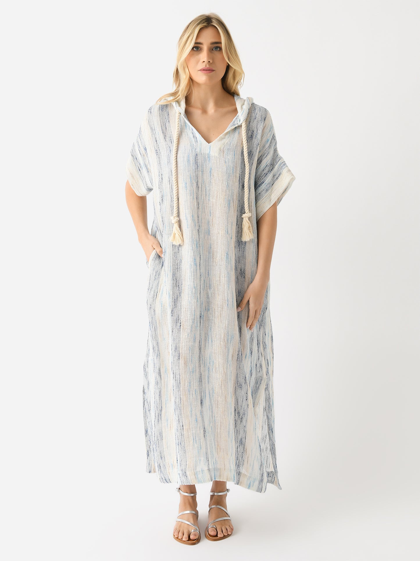 Lisa Marie Fernandez Women's The Drawstring Hooded Caftan - Saint Bernard