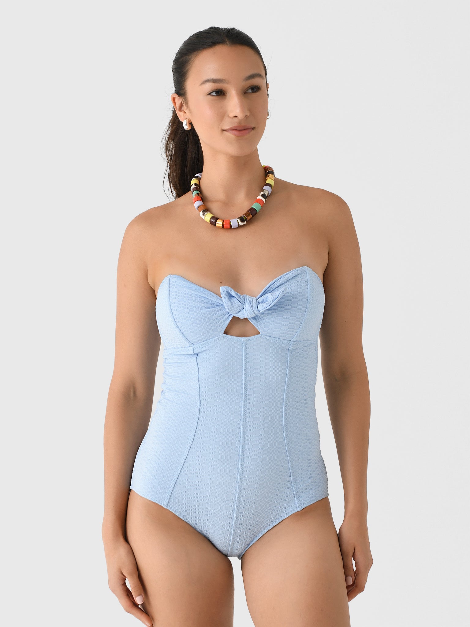 Lisa Marie Fernandez Women's Poppy Bandeau Maillot One-Piece Swimsuit - Saint Bernard